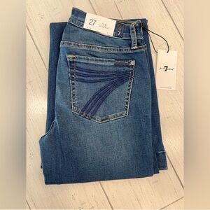 7 For All Mankind Dojo Original Jeans Women Flare Leg Trousers Size 27 NWT 7FAMK